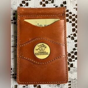 Winchester Palm West Leather Saddle Tan Money Clip